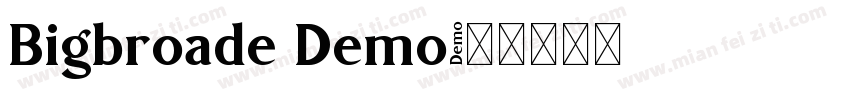 Bigbroade Demo字体转换